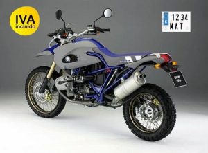 matrícula metálica para moto campo